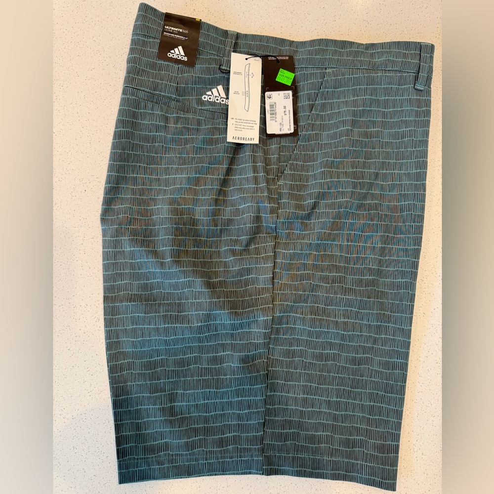 adidas Men's Athletic Shorts - Blue and Gray